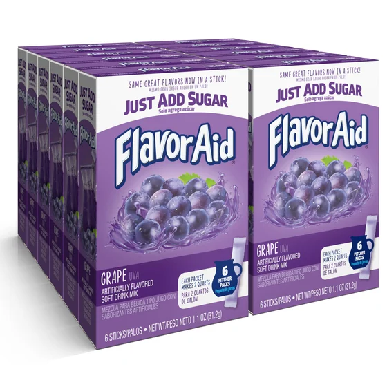 Flavor Aid Grape Pitcher Packs, 72 sticks