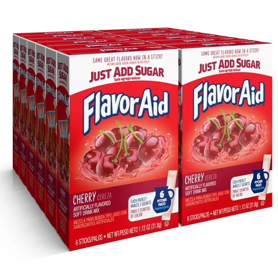 Flavor Aid Cherry Pitcher Packs, 72 sticks