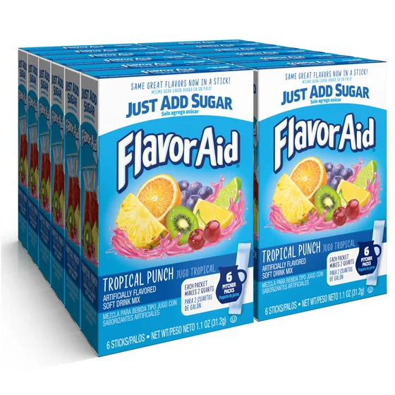 Flavor Aid Tropical Punch Pitcher Packs, 72 sticks